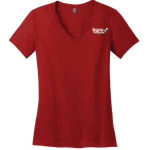 DM1170L District ® Women’s Perfect Weight ® V-Neck Tee – Red