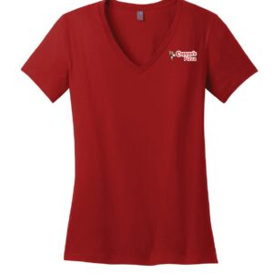 DM1170L District ® Women’s Perfect Weight ® V-Neck Tee - Red